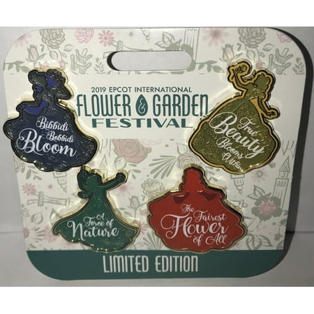 Disney Epcot Flower & Garden 2019 Princess Limited Edition Pin Set