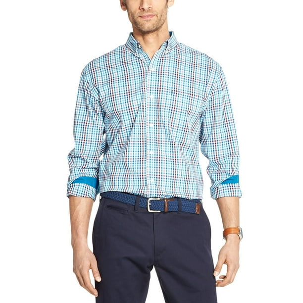 IZOD Izod Men's Long Sleeve Premium Essentials Shirt, Lyons Blue
