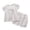 White B, variant on WRKEKC Summer Outfits for Girls Solid Round Neck Short Sleeve Set Cotton Gauze Homewear Two Piece Sweat Absorbent 6 Months-6 Years