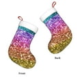 thumbnail image 3 of Yiaed Glitter Rainbow Print Christmas Stockings, Christmas Stockings Hanging Ornaments, Christmas Stockings for Family Christmas Holiday Decorations, 3 of 7