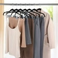 thumbnail image 3 of 5/10pcs Clothes Hangers with Movable Clips Velvet Ultra Thin No Slip Rack Skirt Pants Hangers, 3 of 8