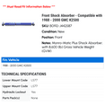 thumbnail image 2 of Front Shock Absorber - Compatible with 1988 - 2000 GMC K2500 1989 1990 1991 1992 1993 1994 1995 1996 1997 1998 1999, 2 of 2