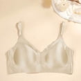 thumbnail image 5 of Kvture Scalloped Satin Bras for Women Comfort Adjustable Strap No Underwire Full Coverage Everyday Bra White Bra S, 5 of 5