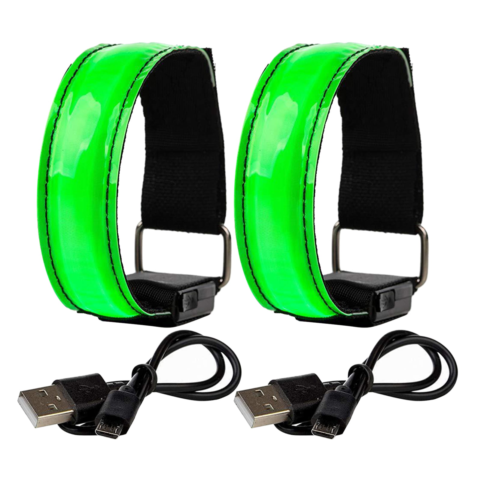 Details about   2 Pack Reflective Tape Bands Adjustable Running Gear Safety reflector Arm Strap 