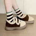 thumbnail image 3 of nsendm Female Shoes Adult Slipper Socks for Women Grippers Cute and Cotton Slipper Shoes Hard Bottom Slippers for Women Wide Green 9, 3 of 5