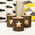 thumbnail image 1 of Zeus Wooden Candle Holder Decorative Easy to Use Exquisite Christmas Candlestick for Household, 1 of 7