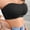 Black-AB, variant on Women Plus Size Strapless Invisible Bandeau Bra, Wire Free Non-slip Lift Support Seamless Back Beauty Underwear Black-AB XXXL(XXXL)