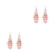 thumbnail image 3 of Qarigey Pendientes bohemios de aleación, regalos para mujeres y gotas seguras para la piel, cuentas coloridas para las orejas, pendientes Melon rojo 2Conjunto, 3 of 6