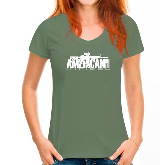Camiseta de INFIDEL americano, camisa militar de AR-15, Ejército de MARINES, bronceado negro de EE. UU., AR15 Fivean unisex