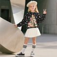 thumbnail image 3 of Xoenoiee Christmas Cat Snowflake Print Girls Oversized Crewneck Sweatshirt Xmas Y2k Long Sleeve Side Slit Pullover Drop Shoulder Sweatshirt for Teen Girl, 5-6 Years, 3 of 7