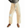 thumbnail image 1 of Jeans para Mujer Y2k con Rayas, Cordón Ajustable, Cintura Alta, Rectos, Pierna , Estilo Boyfriend, Pantalones Vaqueros Mom. Amarillo L, 1 of 8
