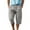 Gray, variant on Fashion Mens Cotton Linen Shorts Casual Elastic Waist Lightweight Vacation Summer Beach Shorts with Pockets White M