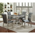 thumbnail image 2 of Furniture of America Minham Contemporary Round Dining Table, Silver, 2 of 3