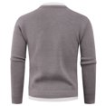 thumbnail image 2 of Men's Knit Pullover Sweater Notch Neck Long Sleeve Casual Ribbed Top, 2 of 8