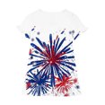 thumbnail image 5 of Chemise de Nuit pour Tout-Petite Fille à Manches Courtes, Ourlet à Volants, Robe de Nuit en Coton, Enfant, Été, Décontractée, Chemise de Sommeil Multicolore 3-4 Ans, 5 of 5