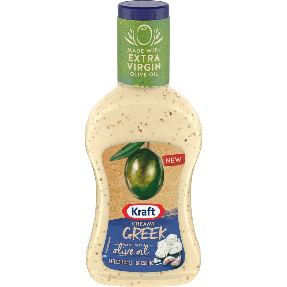 Kraft Creamy Greek Salad Dressing with Extra Virgin Olive Oil, 14 fl oz