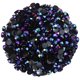 thumbnail image 1 of 1440 piezas SS20 0.197 in diamantes de imitación planos para uñas, manualidades, purpurina, gemas redondas, cristales AB, ropa de bricolaje, zapatos (fondo negro, morado, rojo AB), 1 of 5