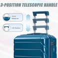 thumbnail image 2 of GDF Studio 2-Piece Hardside Luggage Set, Carry On Suitcase with Cosmetic Case, TSA Lock and Spinner Wheels, Dark Blue, 2 of 11