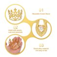 thumbnail image 3 of Uxcell 24Pcs Mini Crown Cake Toppers, Alloy Queen Princess Little Gold Crown Heart Shaped, Mini Pearls, 3 of 6