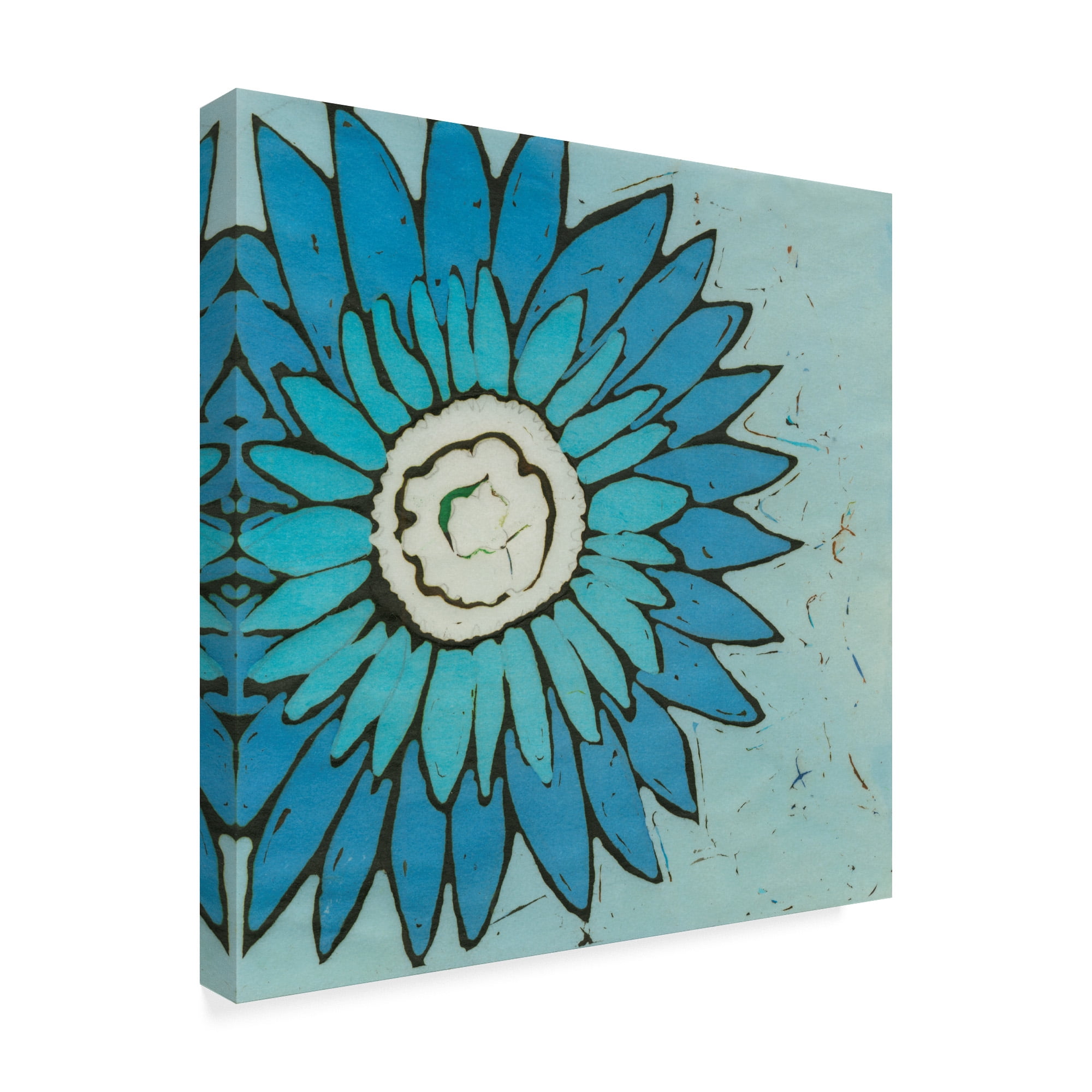 Trademark Fine Art 'Turquoise Batik Botanical III' Canvas Art by Andrea Davis
