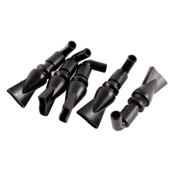 REGALWOVEN 5Pcs Aquarium Pump Duckbill Nozzle Water Outlet Return Pipe Plumbing Fitting Black Plastic