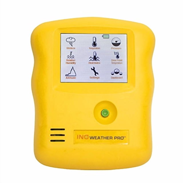 INO® Weather Pro Handheld Weather Station with Lightning Detection - 7 Total Weather Functions Including Lightning Detector, Portable Lightning Detector, Handheld Lightning Detector