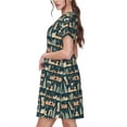 thumbnail image 2 of Easygdp UAE Travel1 1 para Vestido Transpirable de Mujer, Vestido Suelto de Manga Corta con Pliegues y Bolsillos para el Verano, 2 of 6