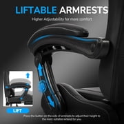 Dowinx Ergonomic Gaming Chair with Footrest, Reclining Office Chair with Massage Lumbar Support