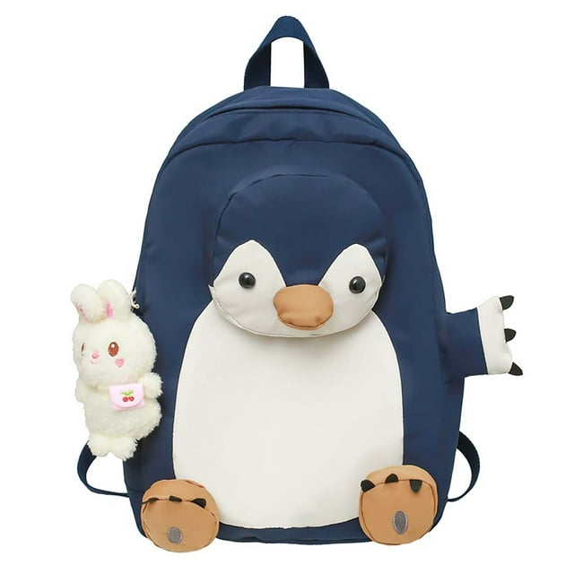 asddcavvf Cute and Stylish Soft Girl Penguin Backpack with Pendant Bag Men Large String Backpack Small Bag