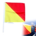 thumbnail image 1 of Cqxid Party Balloon Under $5 This Warning Flag Which Is Made Of Polyester Material. Suitable Size Flag With Handle Easy To Use And Great For Holding And Waving. Great For Navy Training, 1 of 8