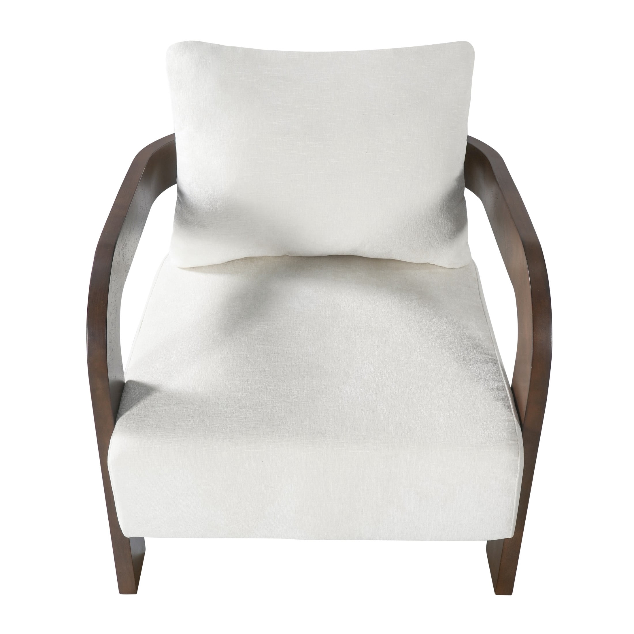 Christopher Knight Home Modern Upholstered Curved Accent Chair with Square Loose Back Pillow, Beige, Set of 2