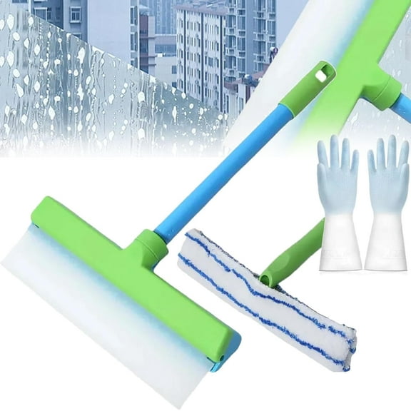 Harborrs Alisanda Recyclable Silicone Window Squeegee Kit,Aqua Blade Window Cleaning Kit,Harborrs Silicone Window Squeegee, Windows Cleaning Scraper, Glass Clean Tools for Glass Mirror