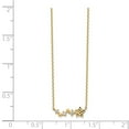 thumbnail image 2 of Primal Gold 14 Karat Yellow Gold Diamond-cut Star Cubic Zirconia with 2-inch Extension Necklace, 2 of 4