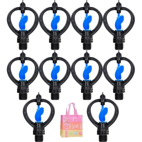 10-Piece 360° Rotating Automatic Sprinkler Heads - Garden Lawn Yard Watering Irrigation  Z