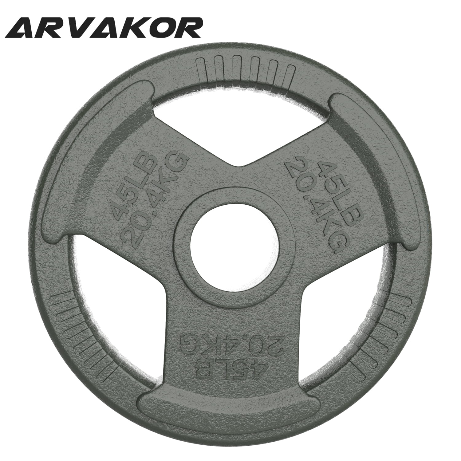ARVAKOR Olympic TriGrip Cast Iron Plate for Strength Training