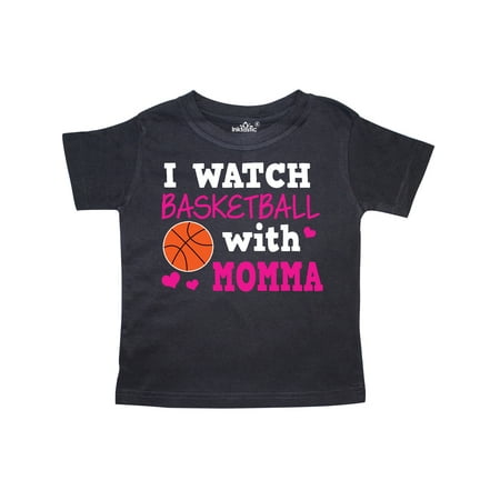 

Inktastic I Watch Basketball with Momma Gift Toddler Toddler Girl T-Shirt