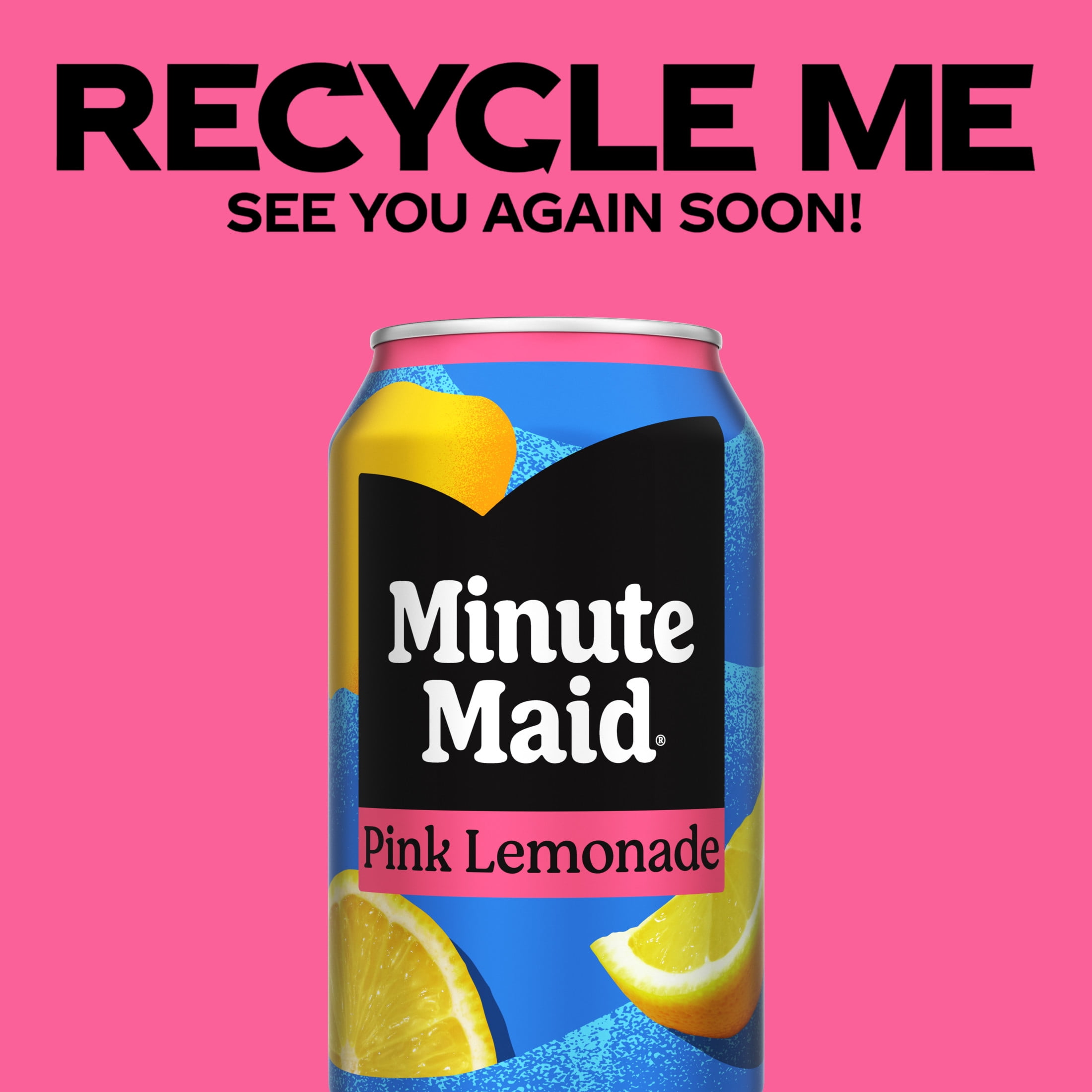 (2 pack) Minute Maid Pink Lemonade Fridge Pack Cans, 12 fl oz, 12 Pack