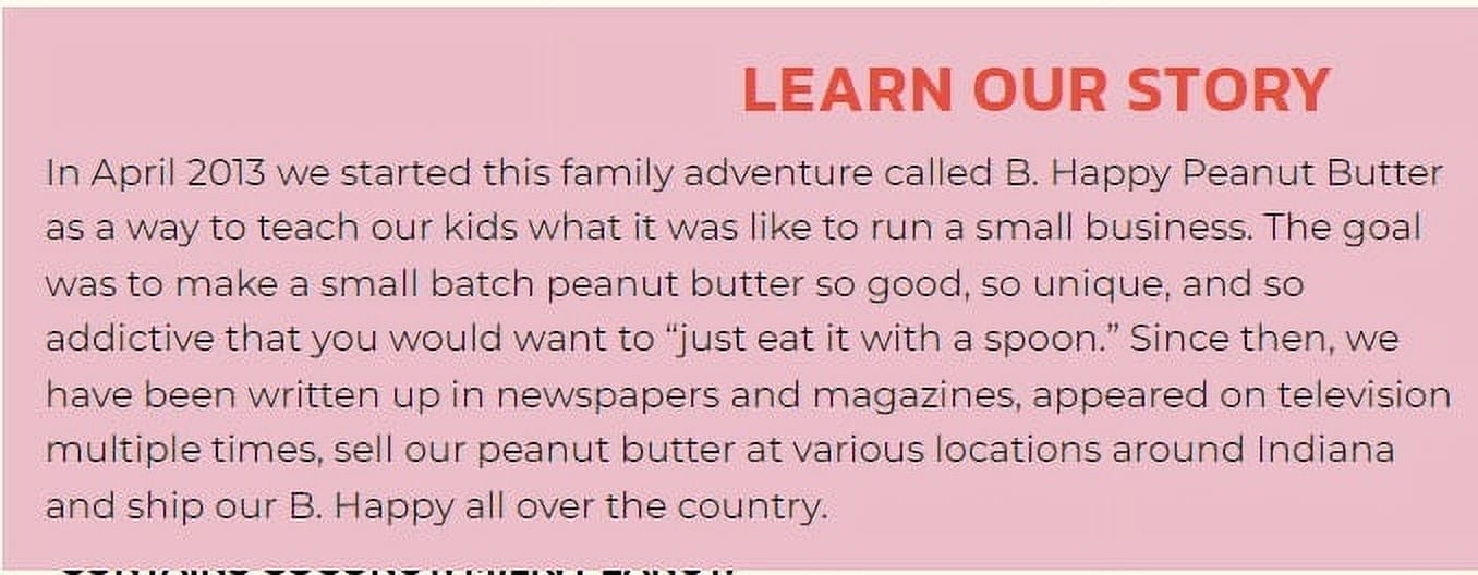 (2 pack) B Happy Peanut Butter, All Natural, Dream Big - White Chocolate and Pretzel, Snacking Butter 12 oz