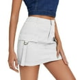 thumbnail image 4 of Aayomet Jupe Cargo Mini d'Hiver pour Femmes avec Poche, Blanc, TG, 4 of 4