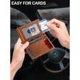 thumbnail image 3 of Billetera ZALVEX de piel delgada con bloqueo RFID para 12 a 15 tarjetas para hombre, 3 of 7