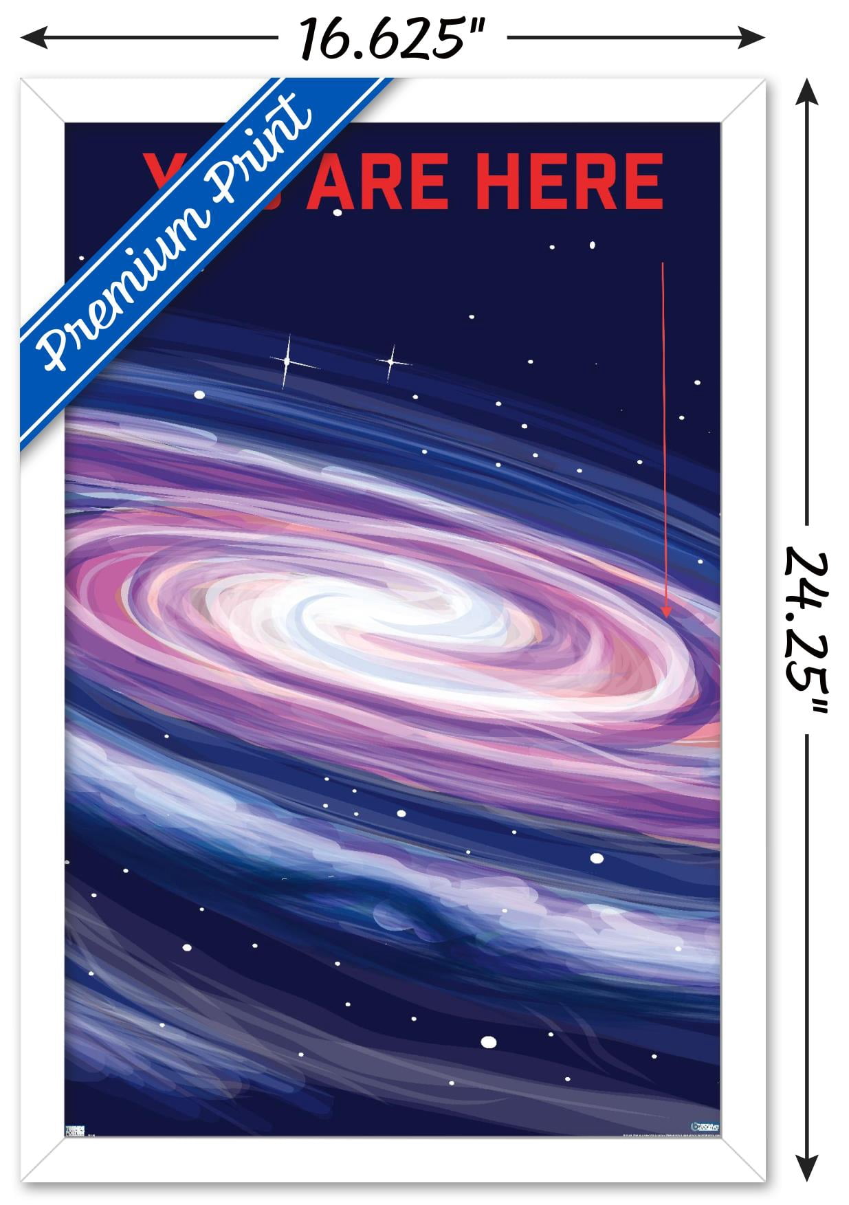 Well This Is Awkward - You Are Here Wall Poster, 14.725" x 22.375" Framed