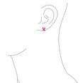 thumbnail image 3 of Bling Jewelry Womens Breast Cancer Awareness Pink Ribbon Stud Earrings Enamel, 3 of 5