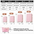 thumbnail image 3 of EBQOSK 5+8PCS Carry on Luggage Case Set with 360° Spinner Wheels and TSA Lock, 16/20/24/28 inch ABS Lightweight Suitcase Kit with Multiple Reusable Packing Bag for Men Women Family Travel Light Pink, 3 of 7