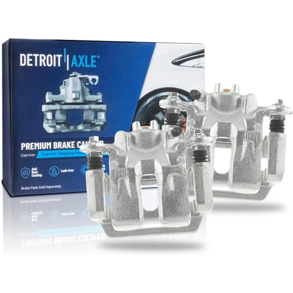 Detroit Axle - 2pc Rear Brake Calipers for 2005-2010 Honda Odyssey Disc Brake Calipers w/Brackets 2006 2007 2008 2009 Replacement Assembly