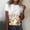 White, variant on QHWAUAKFBN T Shirts For Women Trendy Loose Fit Summer Round Neck Short Sleeve Flower Butterfly Print Tshirts Top