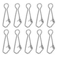 thumbnail image 1 of Unique Bargains 57Lbs Stainless Steel Fishing Snaps Swivels Clips Quick Change White 50 Pack, 1 of 6