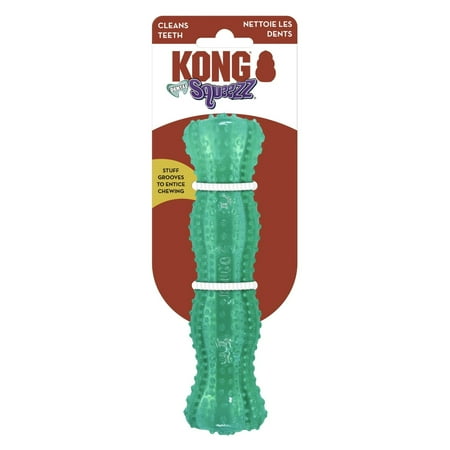 UPC: 0035585477091 | Kong Squeezz Dental Stick Dog Toy Medium – 1 Count