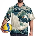 thumbnail image 4 of Swan Men's Casual Poplin Button Down Short Sleeve Shirts for Summer Beach - Unisex, 4 of 6