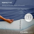 thumbnail image 3 of 100% Cotton Percale Sheets King Size, Dark Blue, Deep Pocket, 4 Piece - 1 Flat, 1 Deep Pocket Fitted Sheet and 2 Pillowcases, Crisp Cool and Strong Bed Linen, 3 of 7