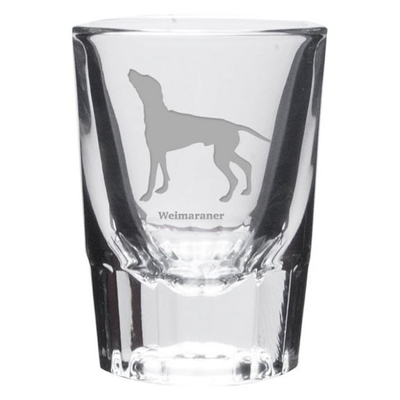 Weimaraner Deep Etched Shot Glass